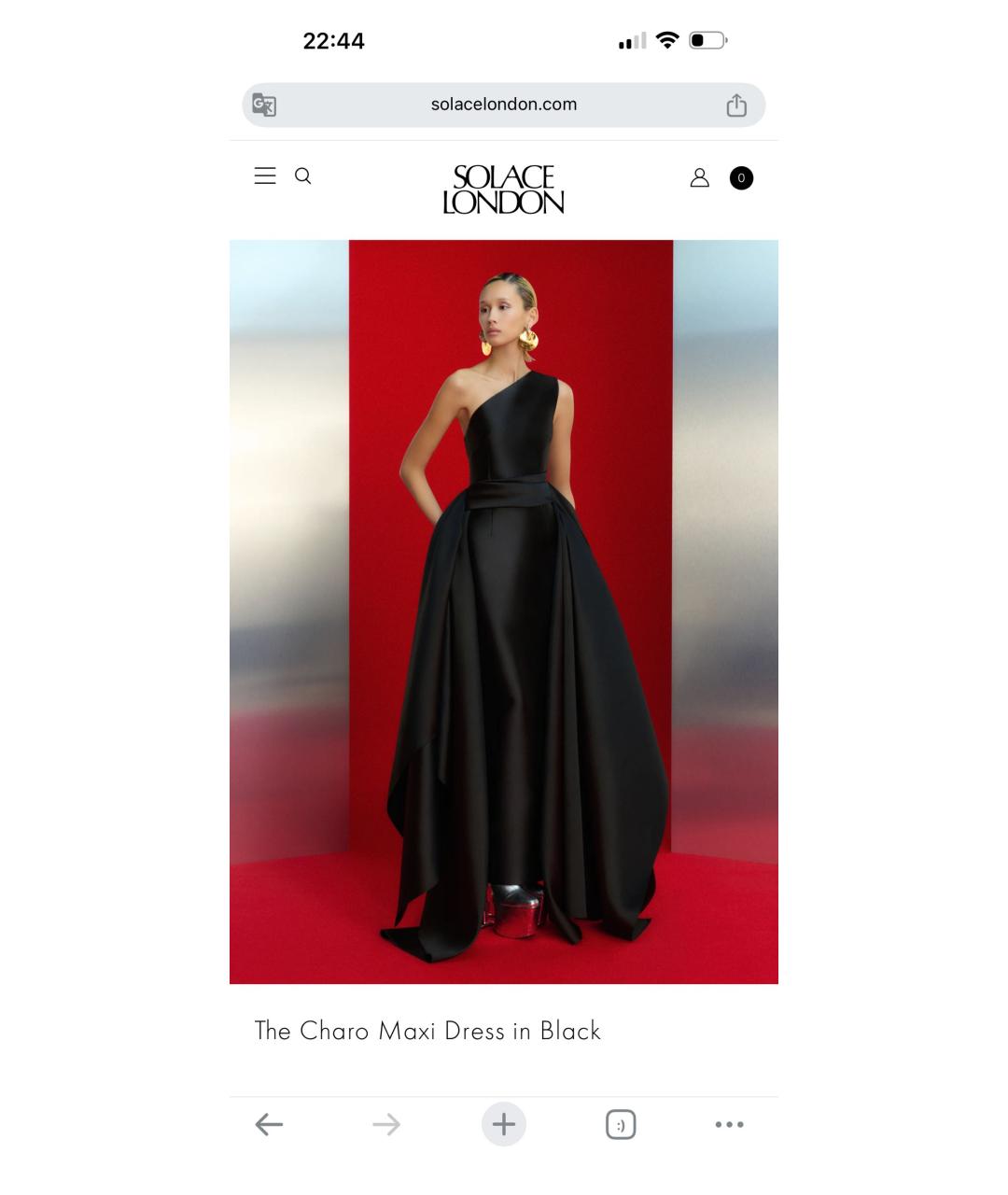 SOLACE LONDON Черное полиэстеровое вечернее платье, фото 2