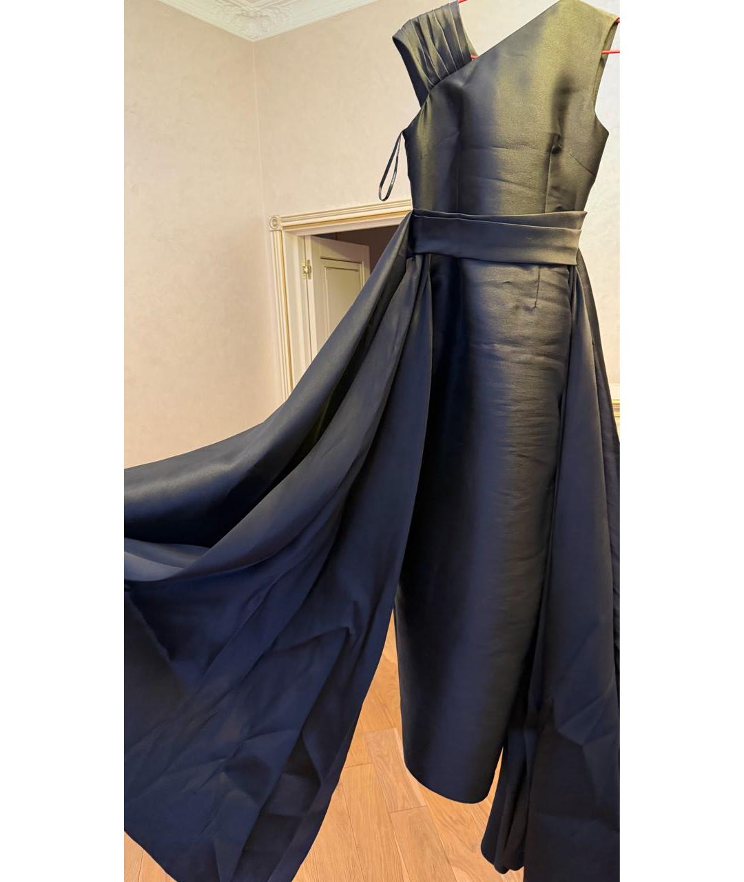 SOLACE LONDON Черное полиэстеровое вечернее платье, фото 4