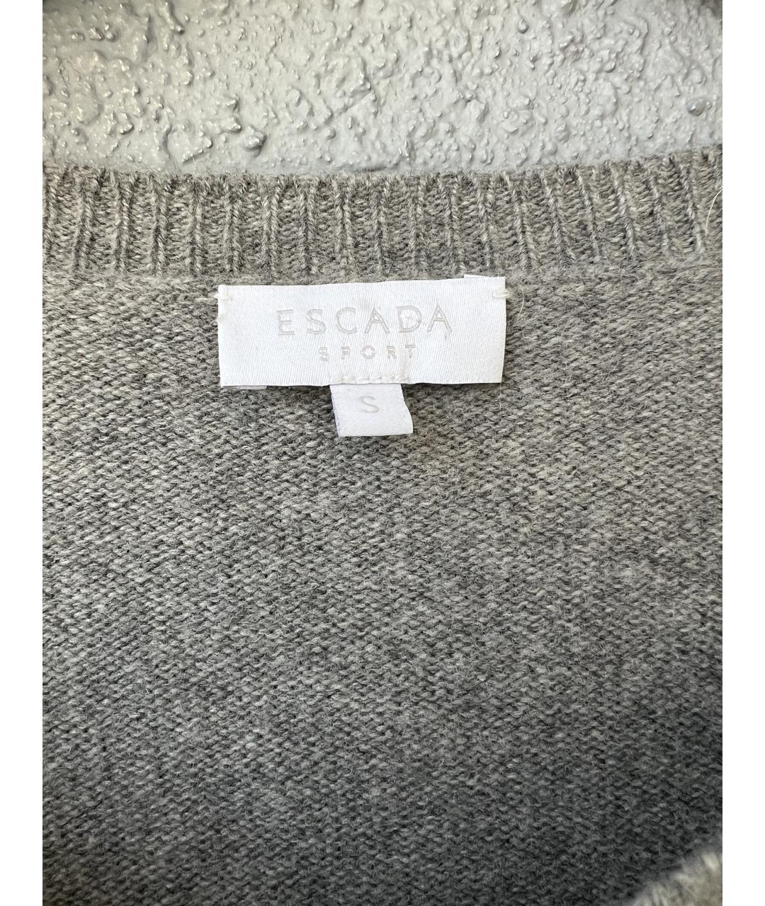 ESCADA Серый шерстяной джемпер / свитер, фото 5