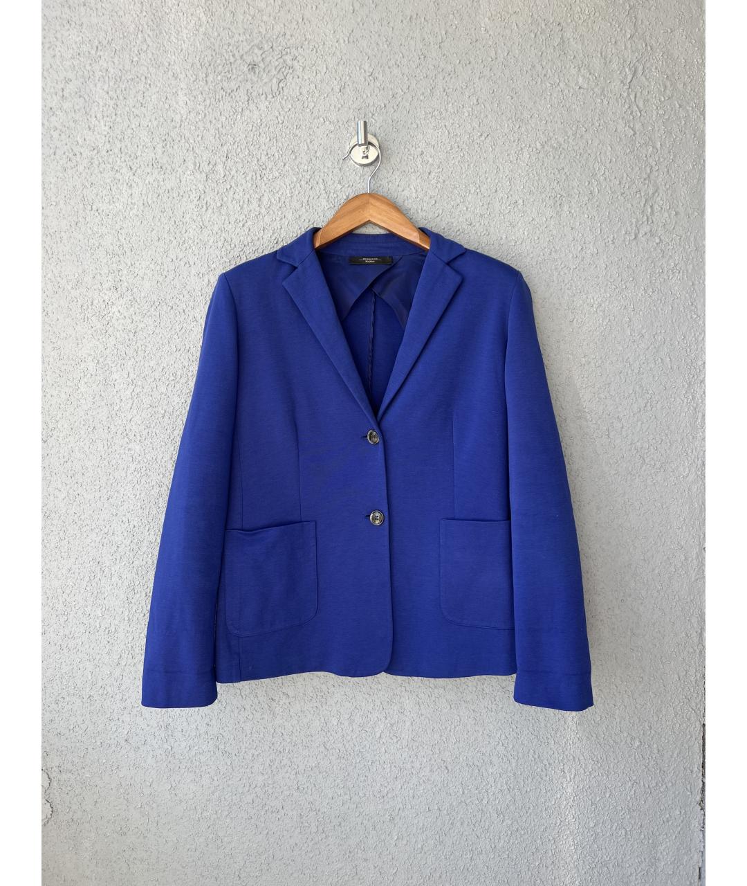 MAX MARA Темно-синий жакет/пиджак, фото 6