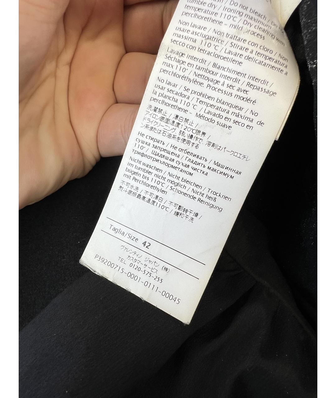 RED VALENTINO Черное шерстяное пальто, фото 5