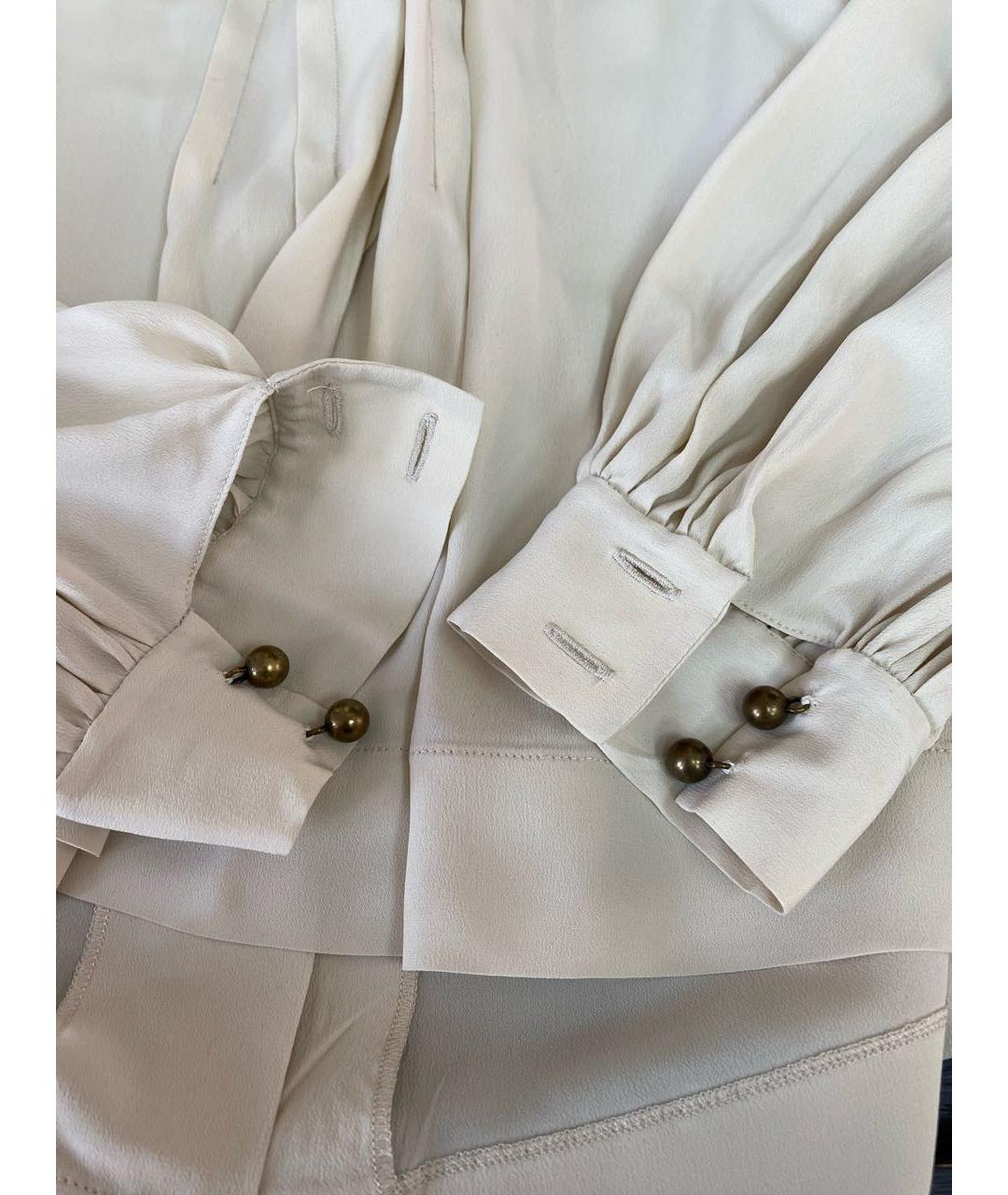 CHLOE Бежевая шелковая блузы, фото 5