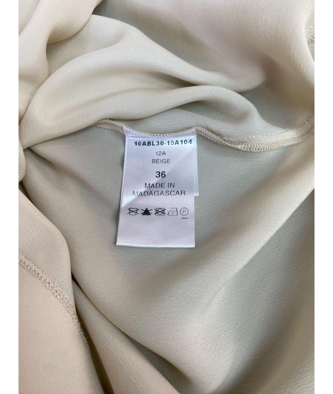 CHLOE Бежевая шелковая блузы, фото 6