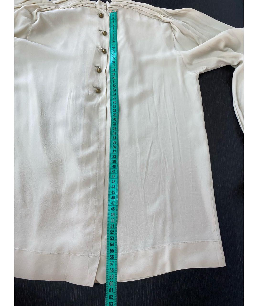 CHLOE Бежевая шелковая блузы, фото 8