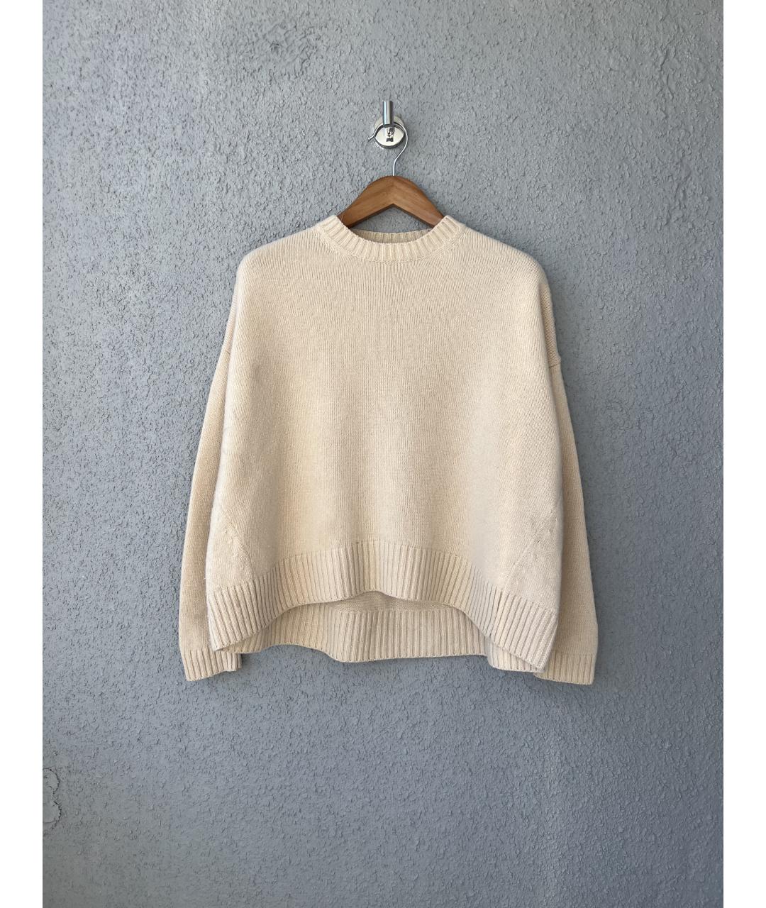 MAX MARA Бежевый шерстяной джемпер / свитер, фото 4