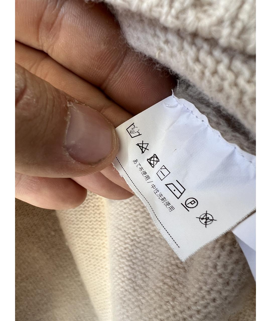 MAX MARA Бежевый шерстяной джемпер / свитер, фото 3