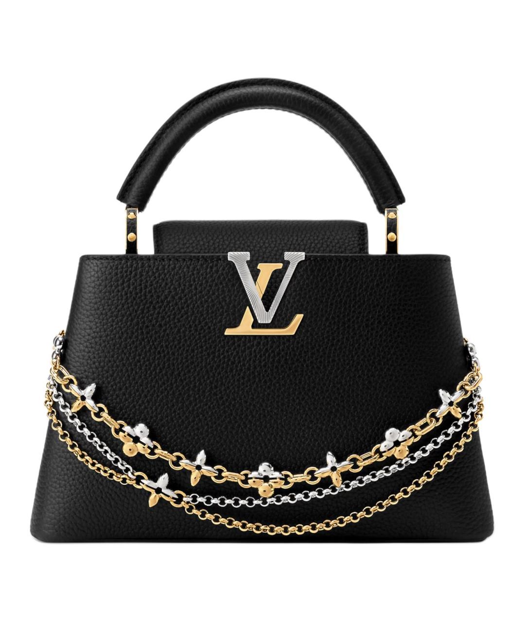 LOUIS VUITTON Черная кожаная сумка через плечо, фото 1
