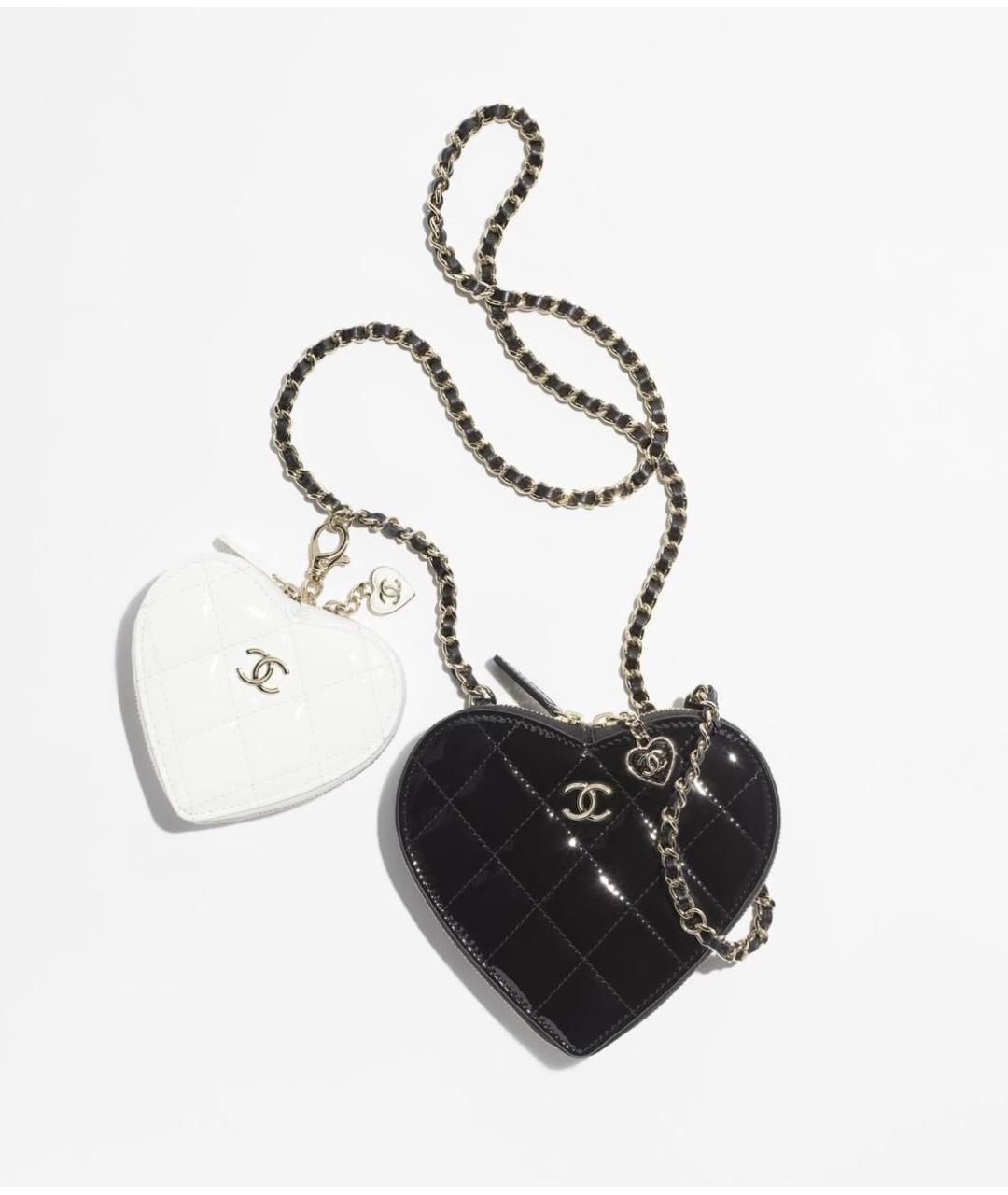 CHANEL Черная сумка через плечо из лакированной кожи, фото 8