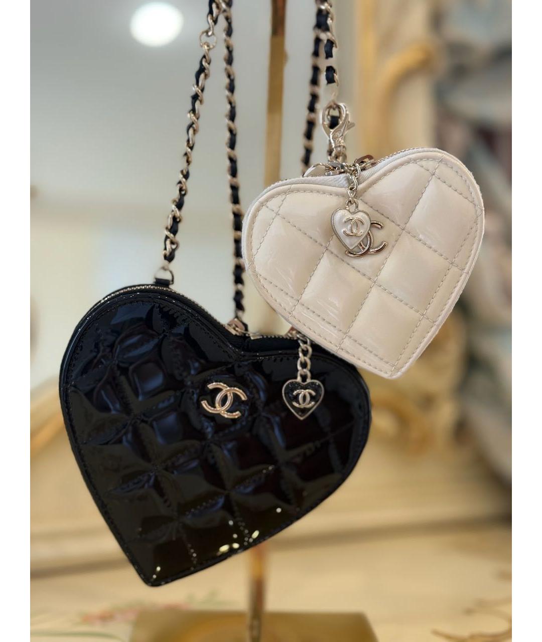 CHANEL Черная сумка через плечо из лакированной кожи, фото 2