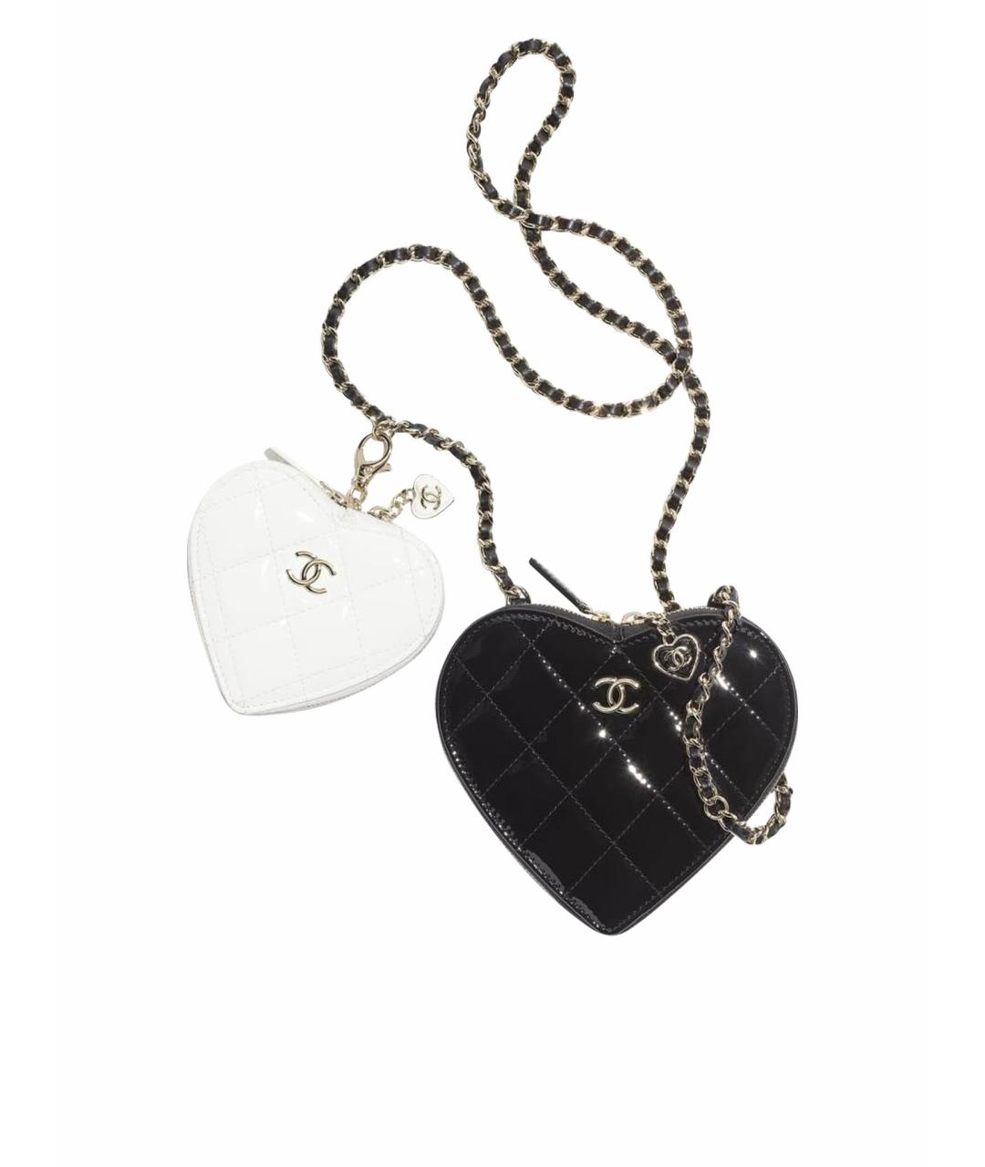 CHANEL Черная сумка через плечо из лакированной кожи, фото 1