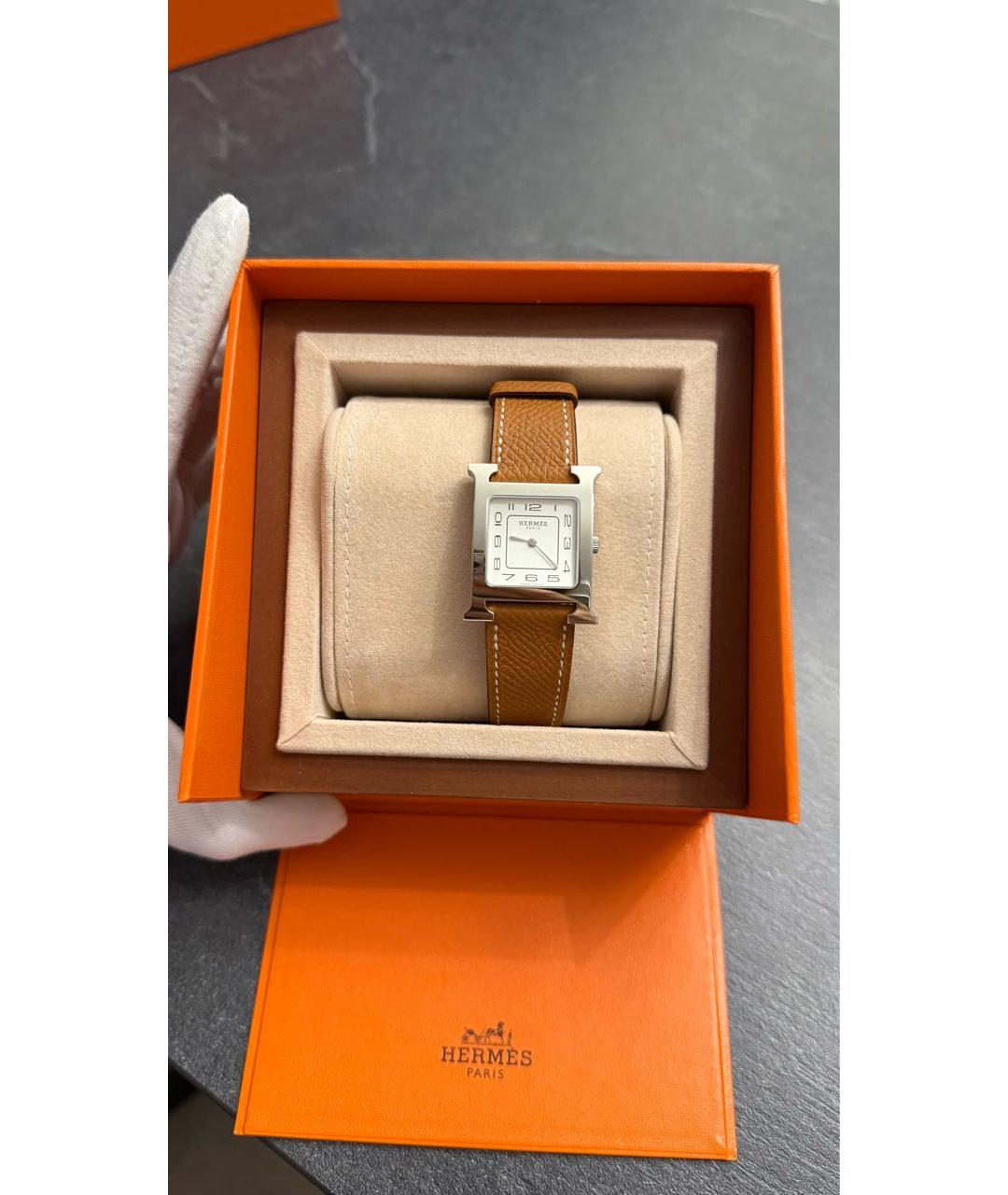 HERMES Серебряные часы, фото 4