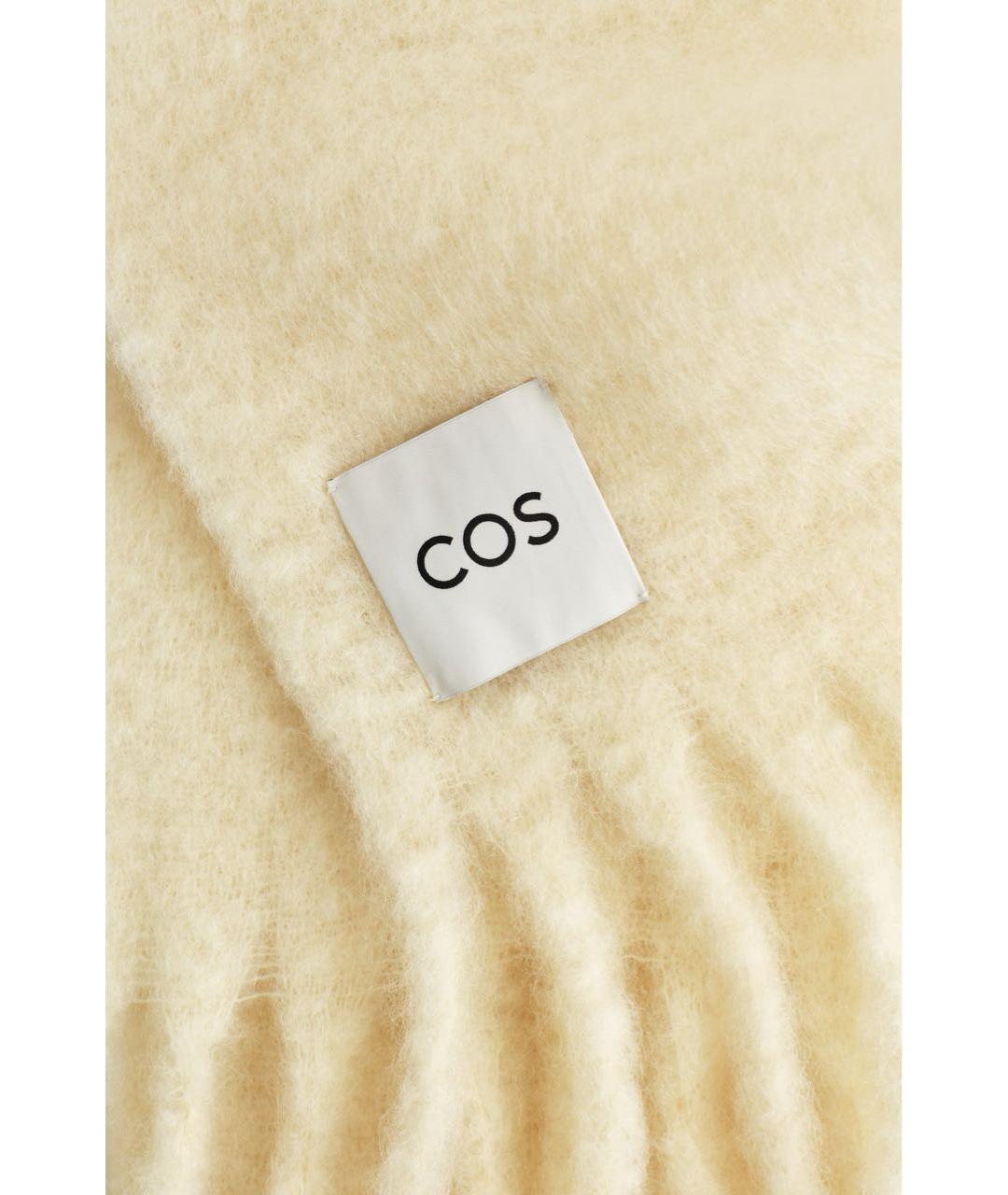 COS Бежевый шерстяной шарф, фото 2