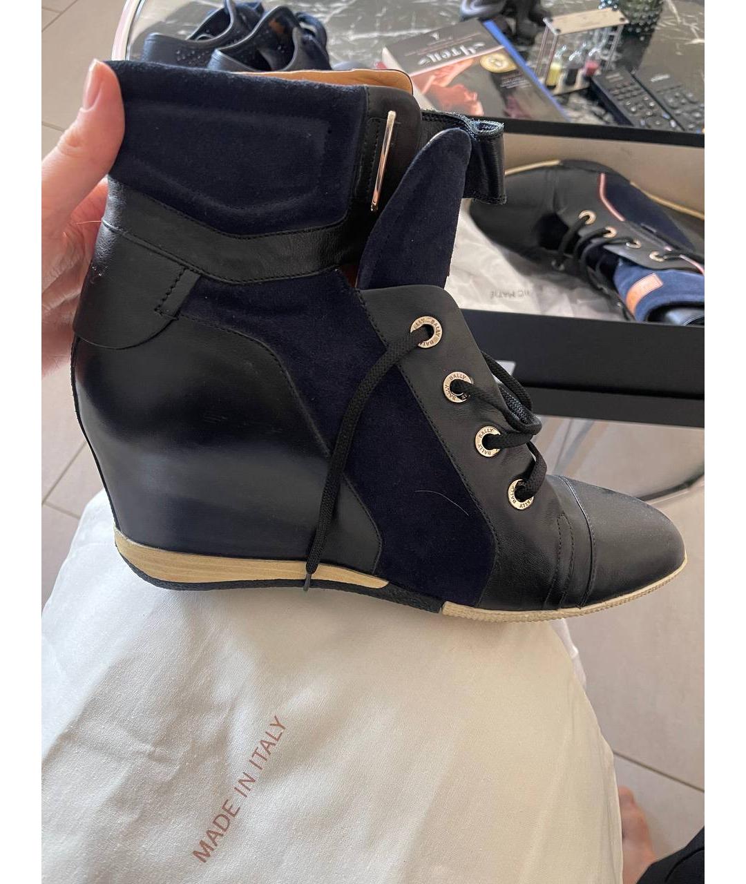 BALLY Синие кожаные ботильоны, фото 4