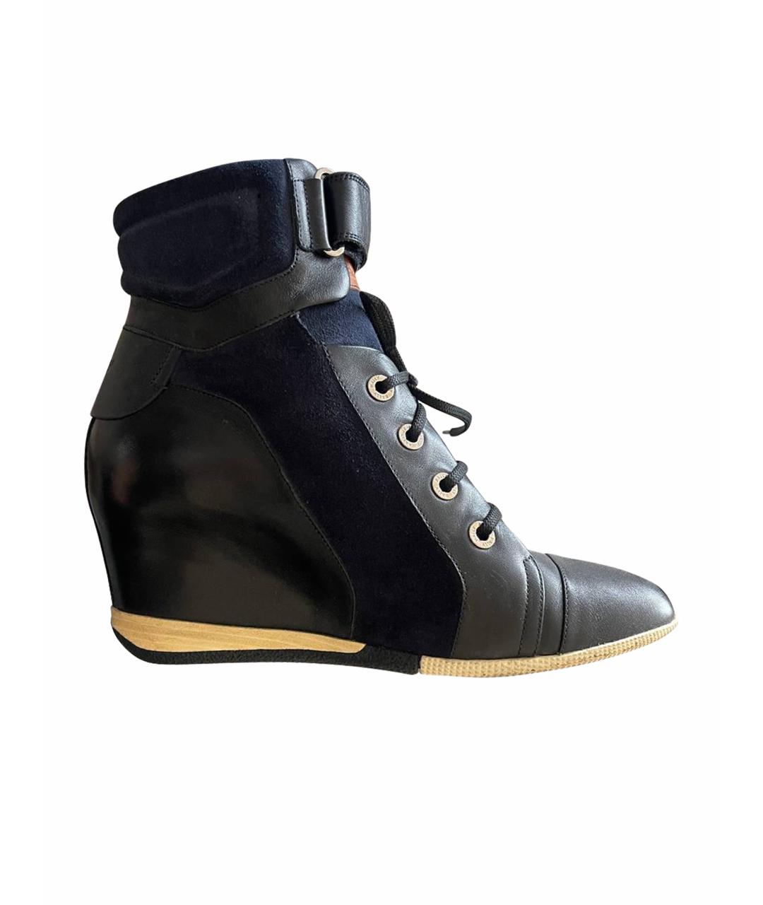 BALLY Синие кожаные ботильоны, фото 1