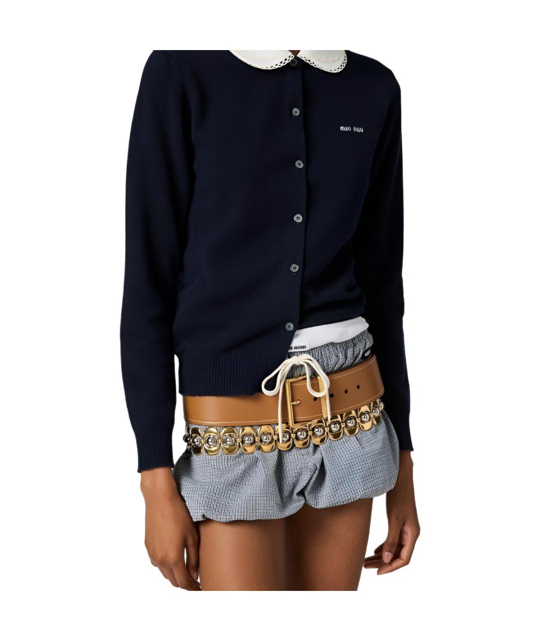 MIU MIU Синий кашемировый джемпер / свитер, фото 2