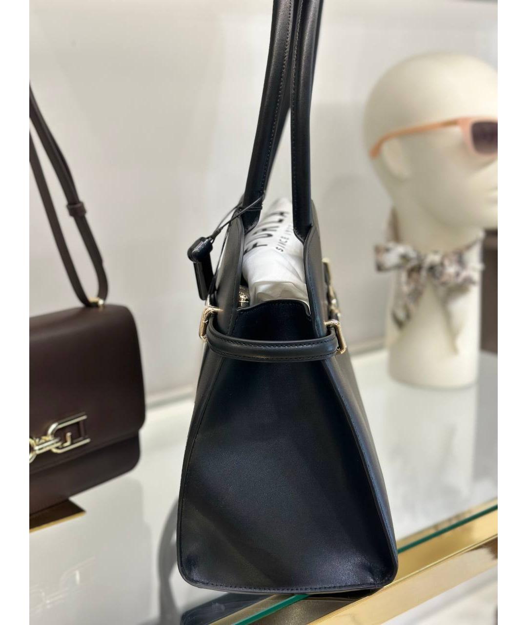 FURLA Черная кожаная сумка тоут, фото 3