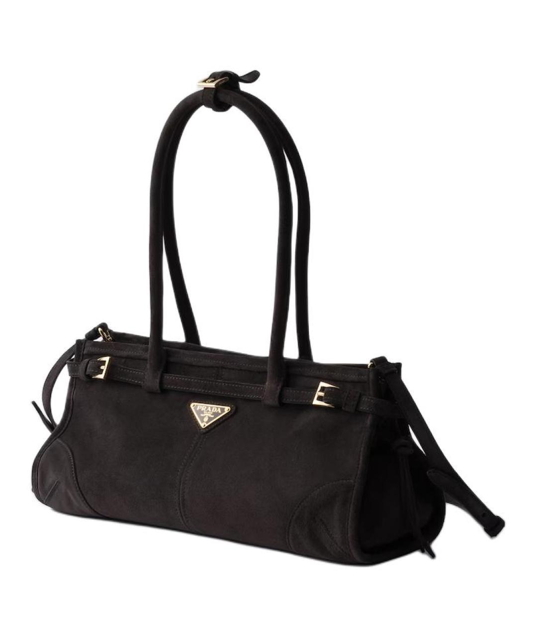 PRADA Черная кожаная сумка через плечо, фото 2
