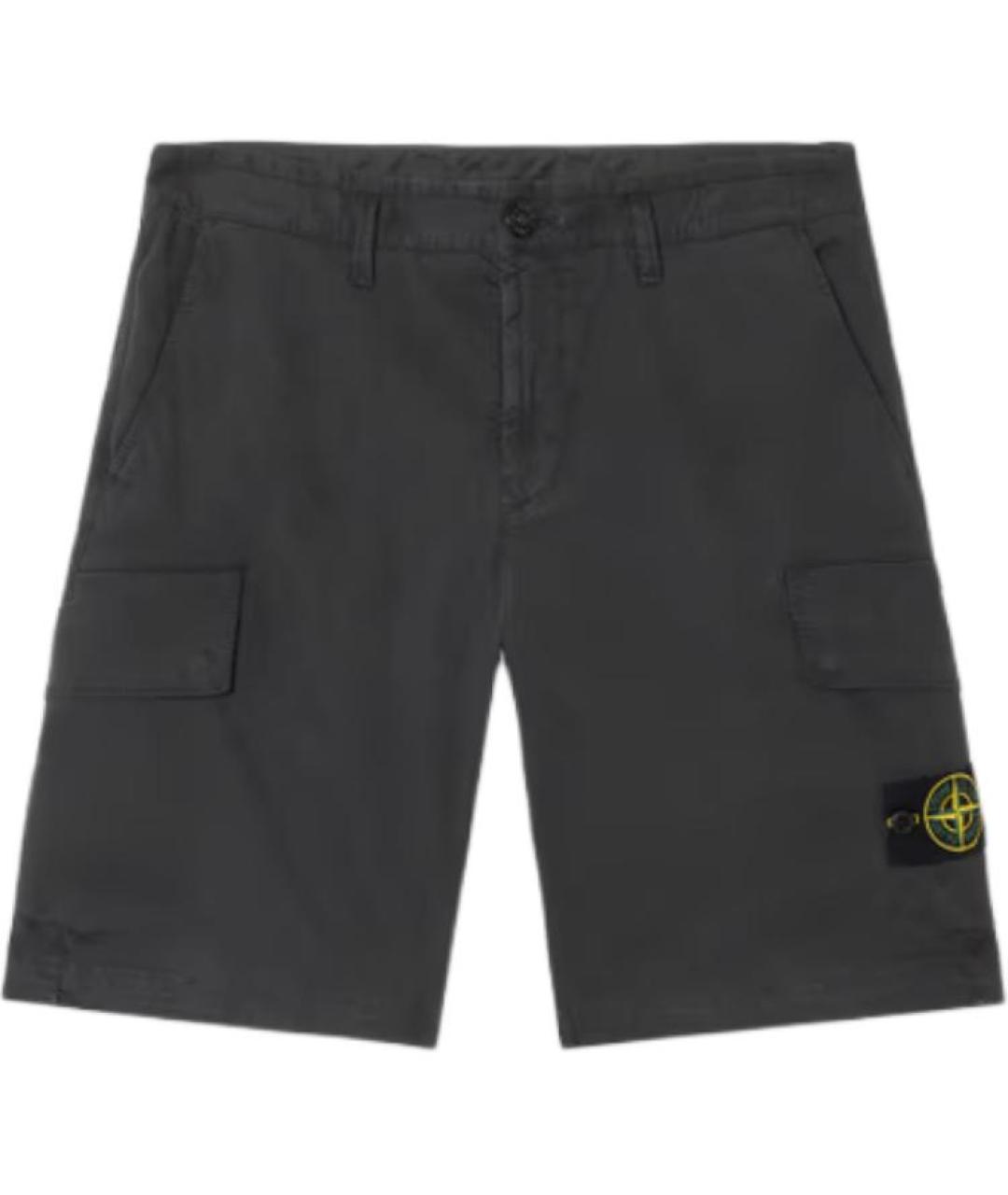 STONE ISLAND Черные шорты, фото 1