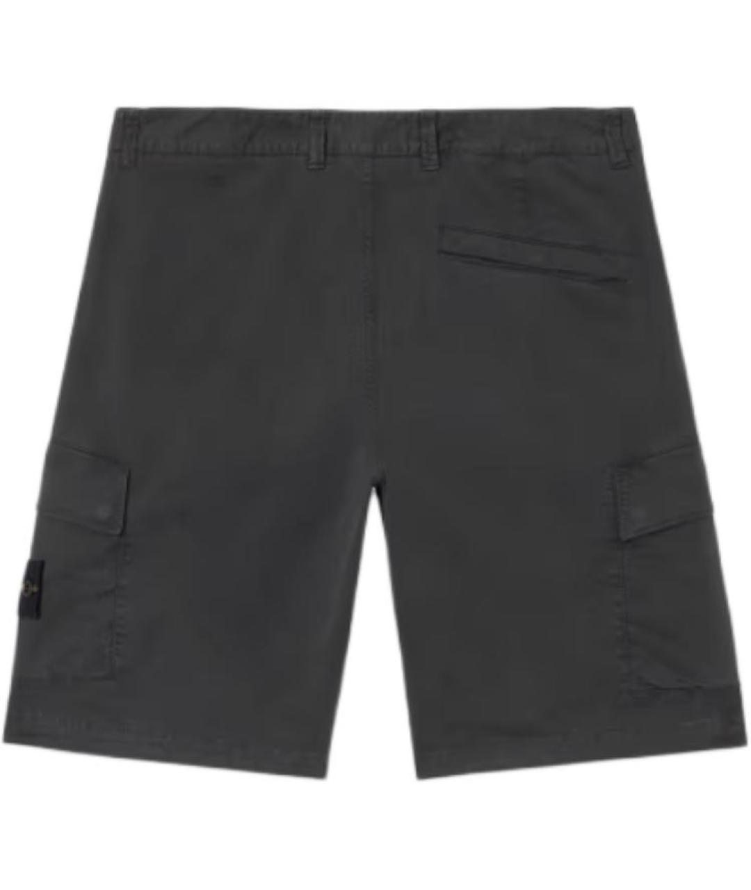 STONE ISLAND Черные шорты, фото 2