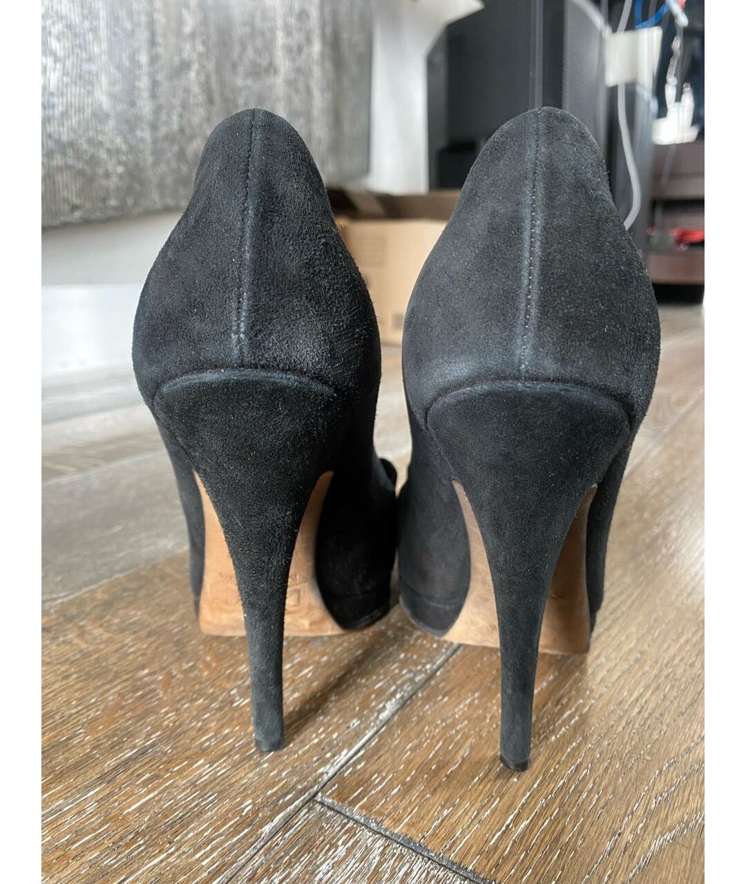 DOLCE & GABBANA VINTAGE Черные замшевые туфли, фото 4
