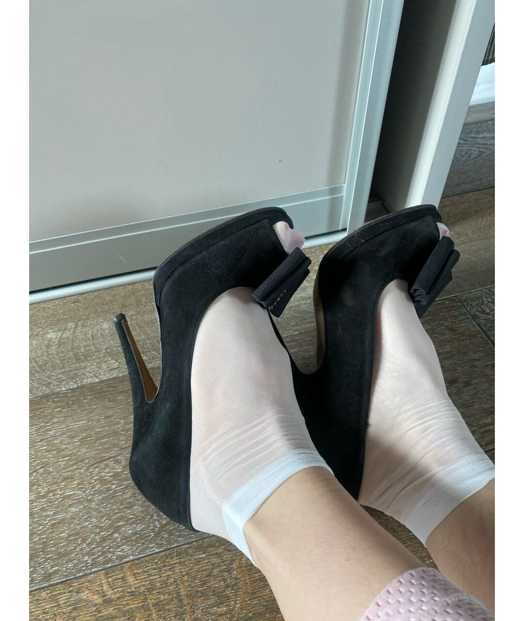DOLCE & GABBANA VINTAGE Черные замшевые туфли, фото 5