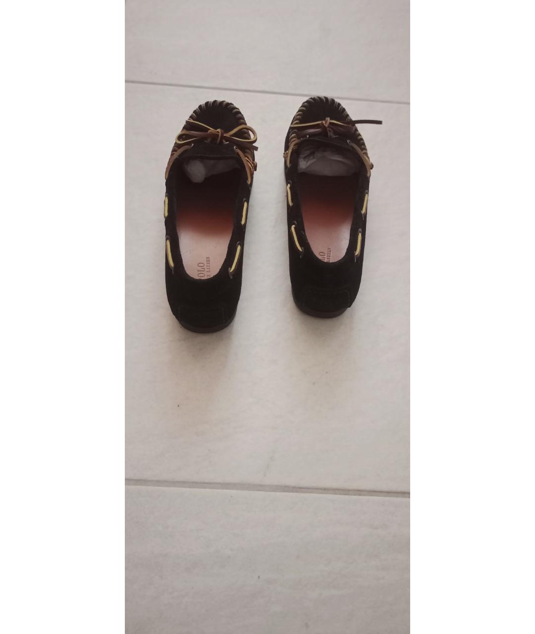 POLO RALPH LAUREN Черные замшевые мокасины, фото 3