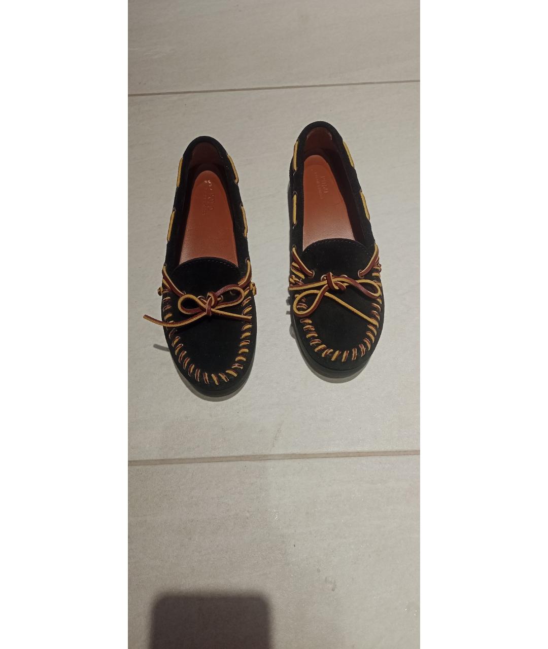 POLO RALPH LAUREN Черные замшевые мокасины, фото 8