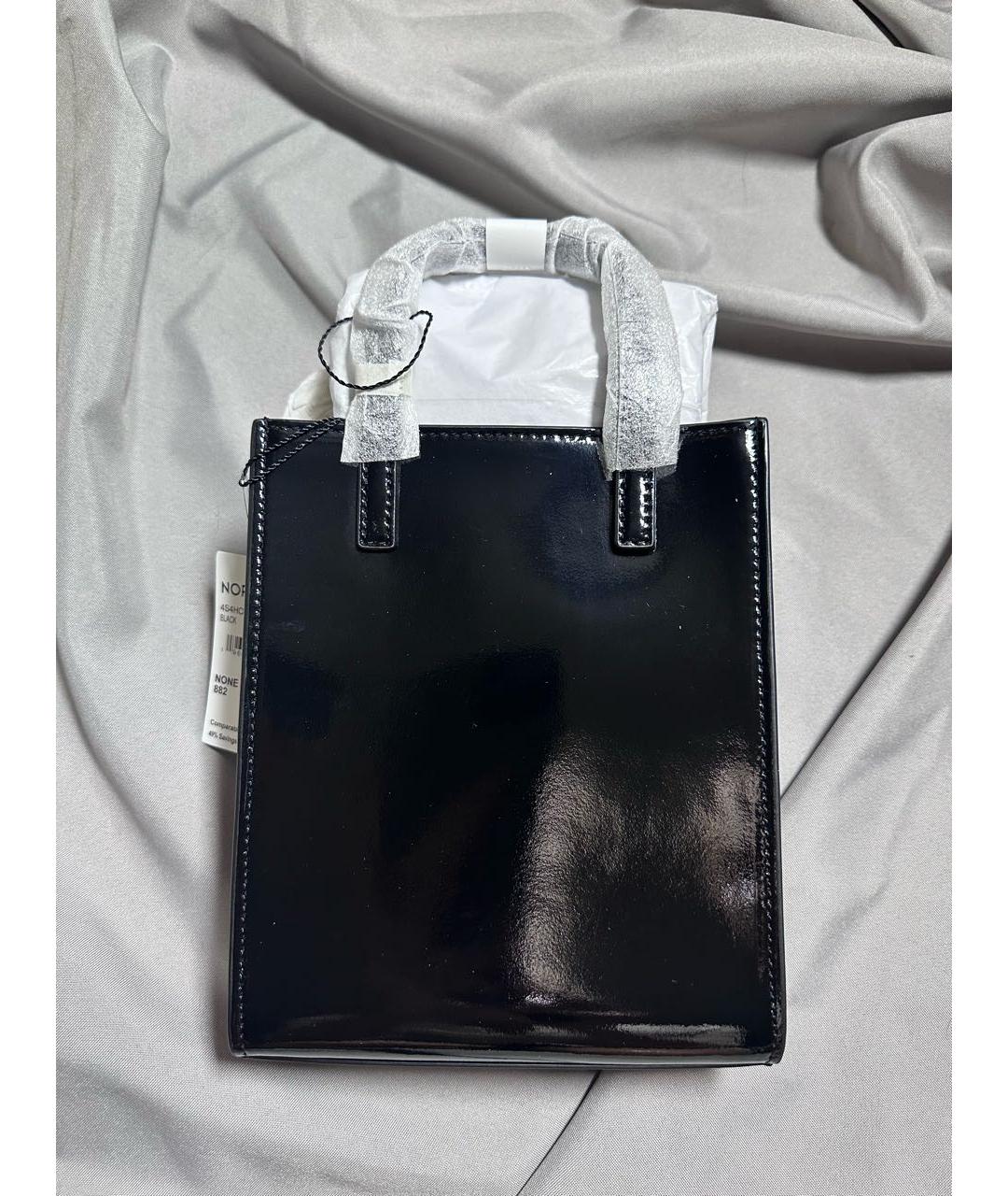 MARC JACOBS Черная сумка тоут из лакированной кожи, фото 3