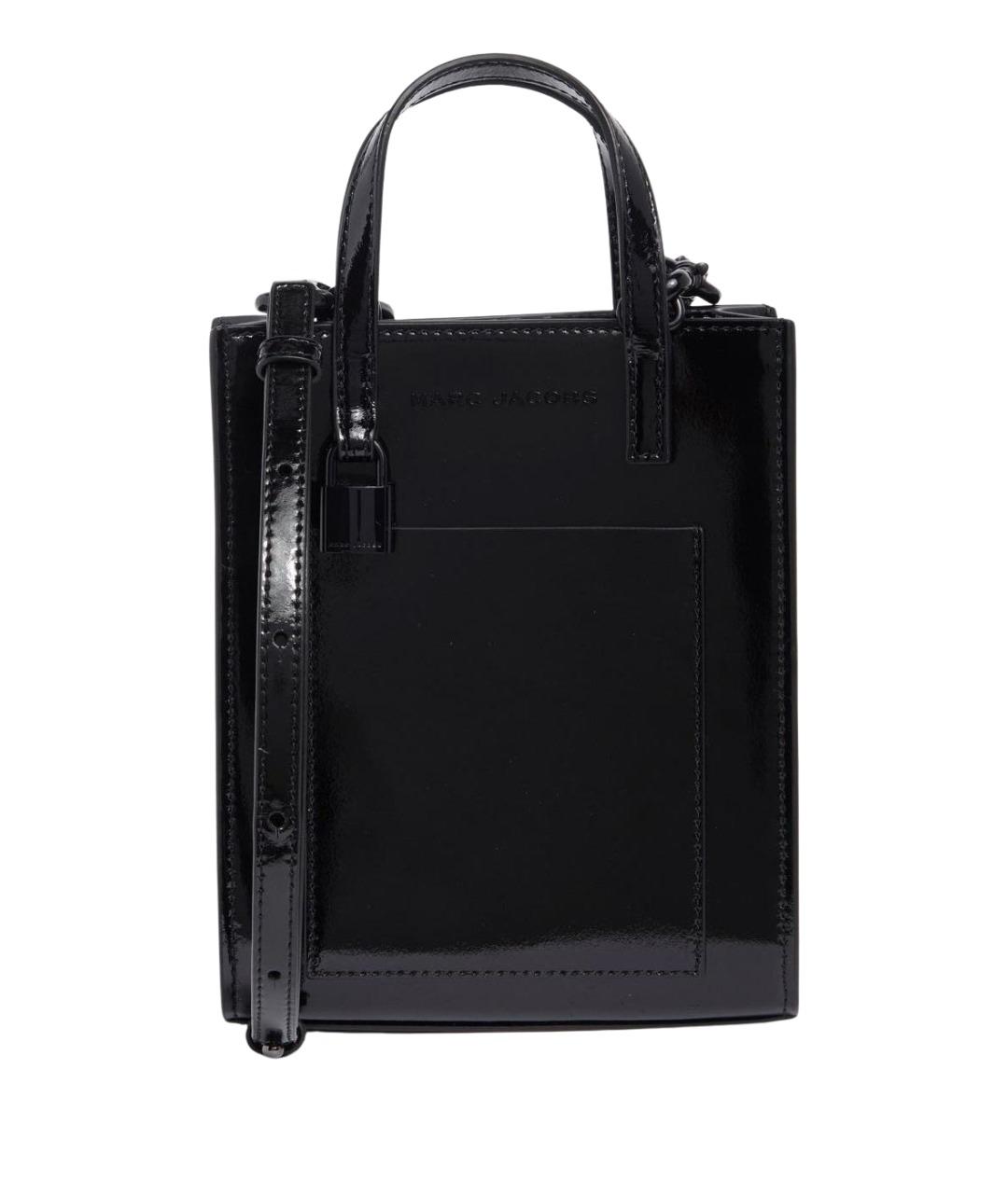 MARC JACOBS Черная сумка тоут из лакированной кожи, фото 1