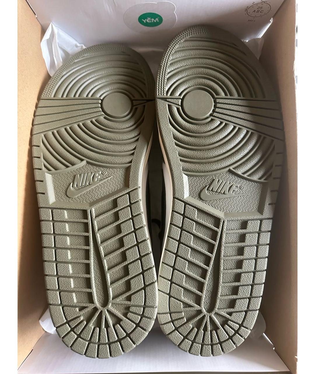 JORDAN Хаки нубуковые кроссовки, фото 3