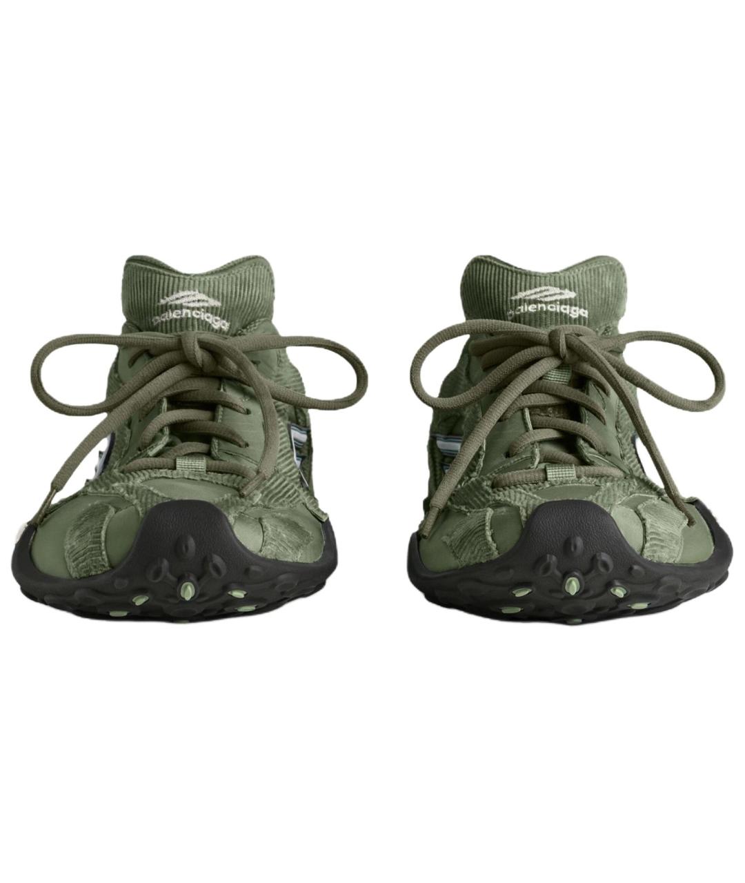 BALENCIAGA Зеленые низкие кроссовки / кеды, фото 4