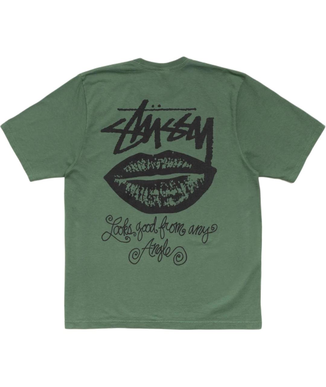 STUSSY Зеленая футболка, фото 2