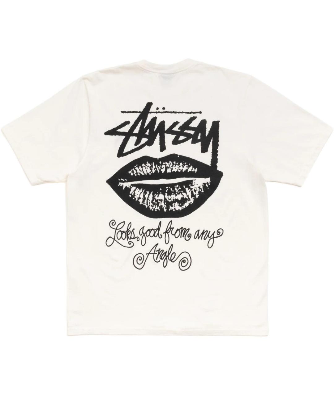 STUSSY Белая футболка, фото 2