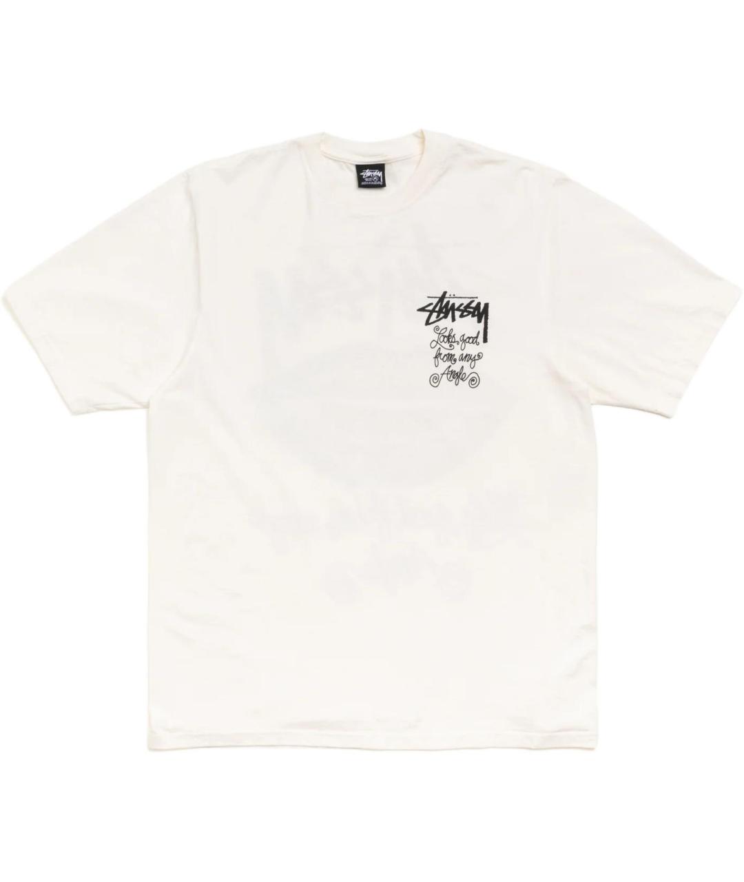 STUSSY Белая футболка, фото 1