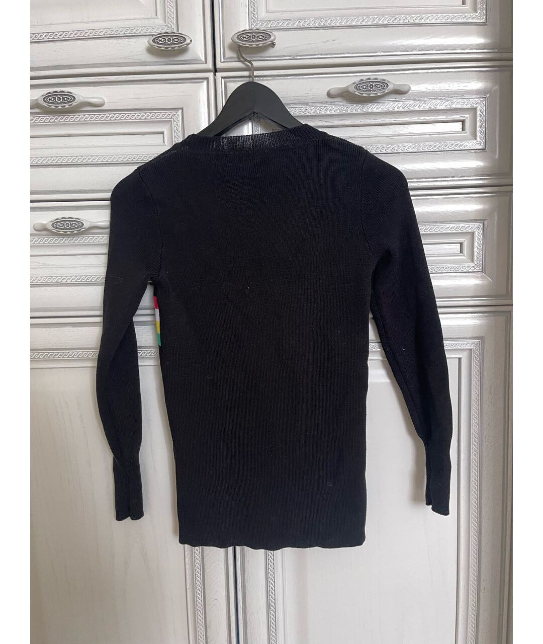 SANDRO Черный вискозный джемпер / свитер, фото 5