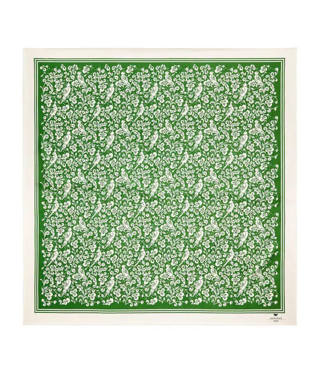 MAX MARA Зеленый шелковый платок, фото 6