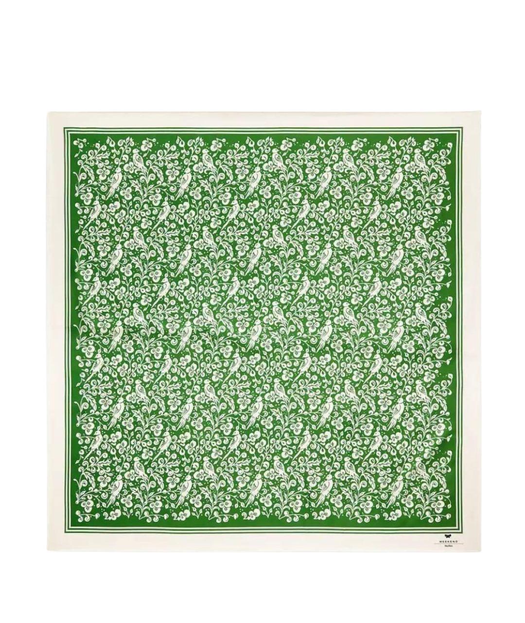 MAX MARA Зеленый шелковый платок, фото 1