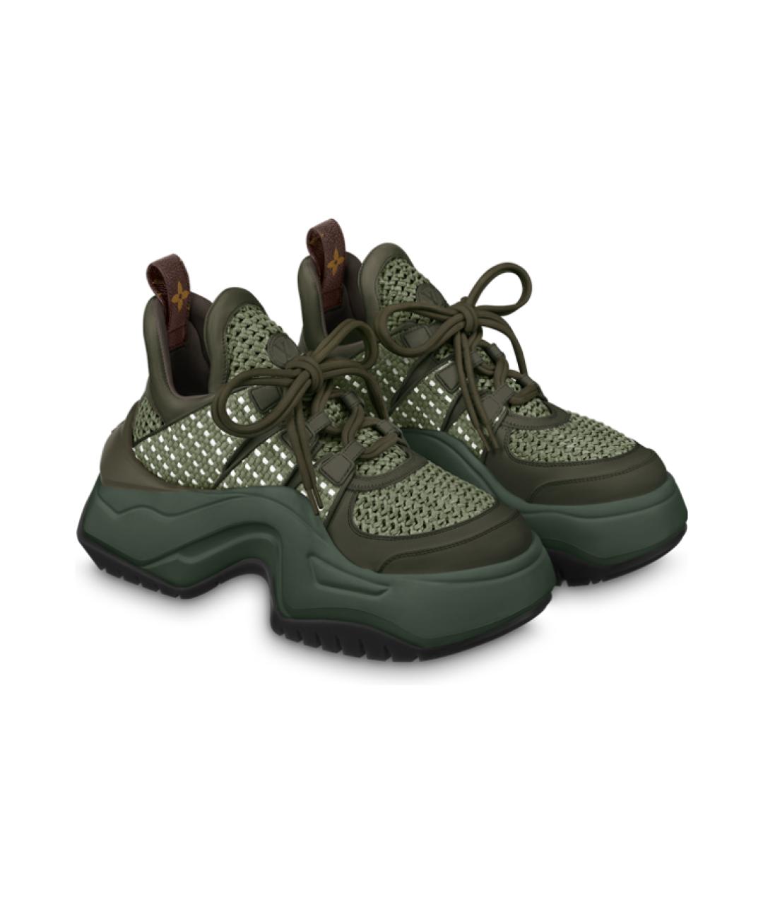 LOUIS VUITTON Зеленые кроссовки, фото 3