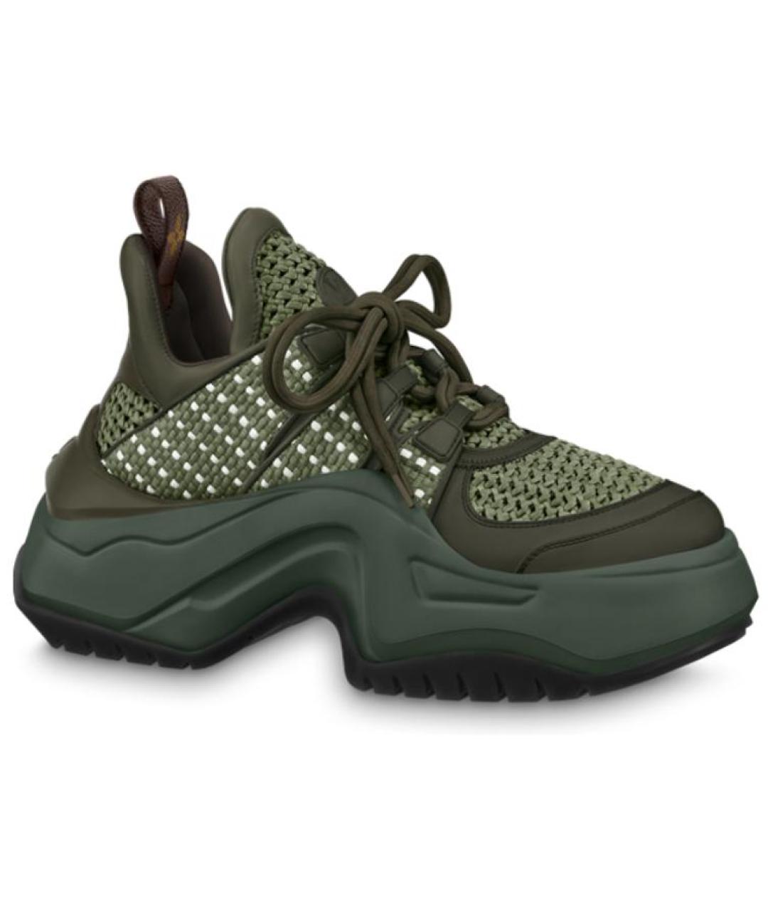 LOUIS VUITTON Зеленые кроссовки, фото 1