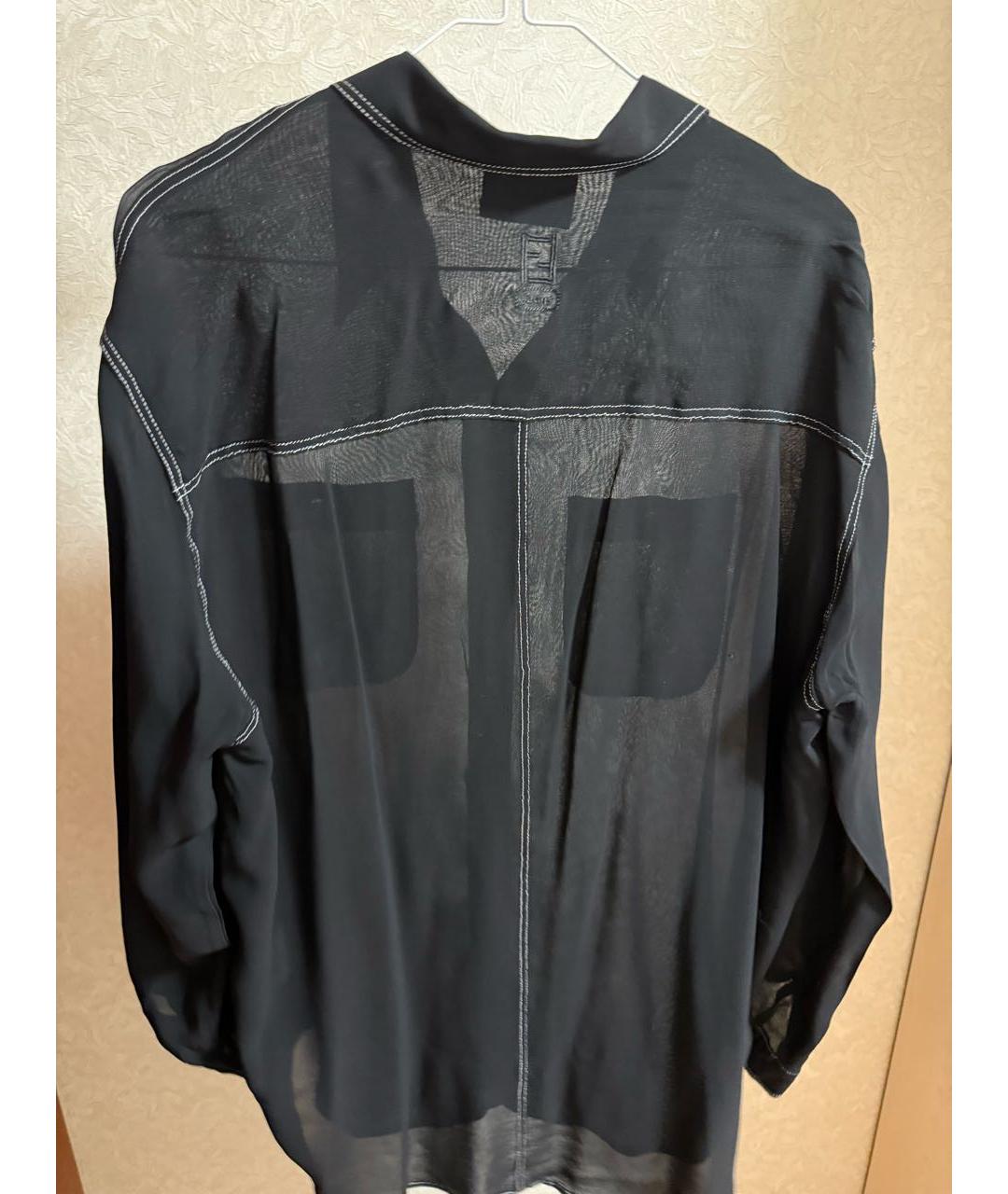 FENDI Черная вискозная рубашка, фото 2