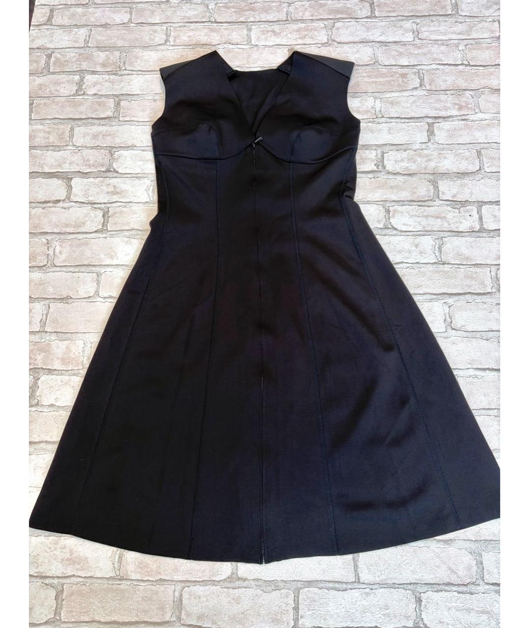 WOLFORD Черное полиэстеровое повседневное платье, фото 7