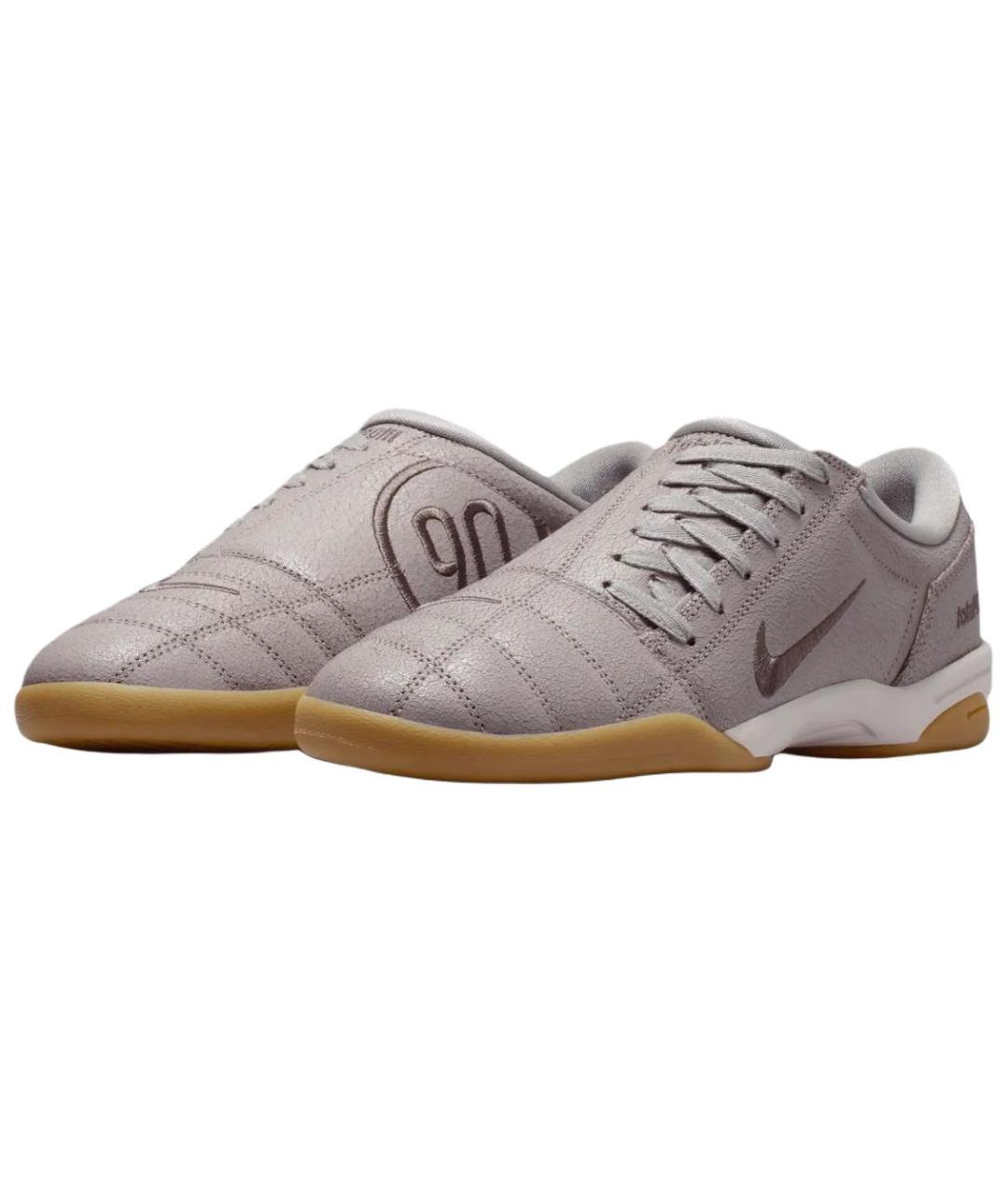 NIKE Серые кожаные кроссовки, фото 4