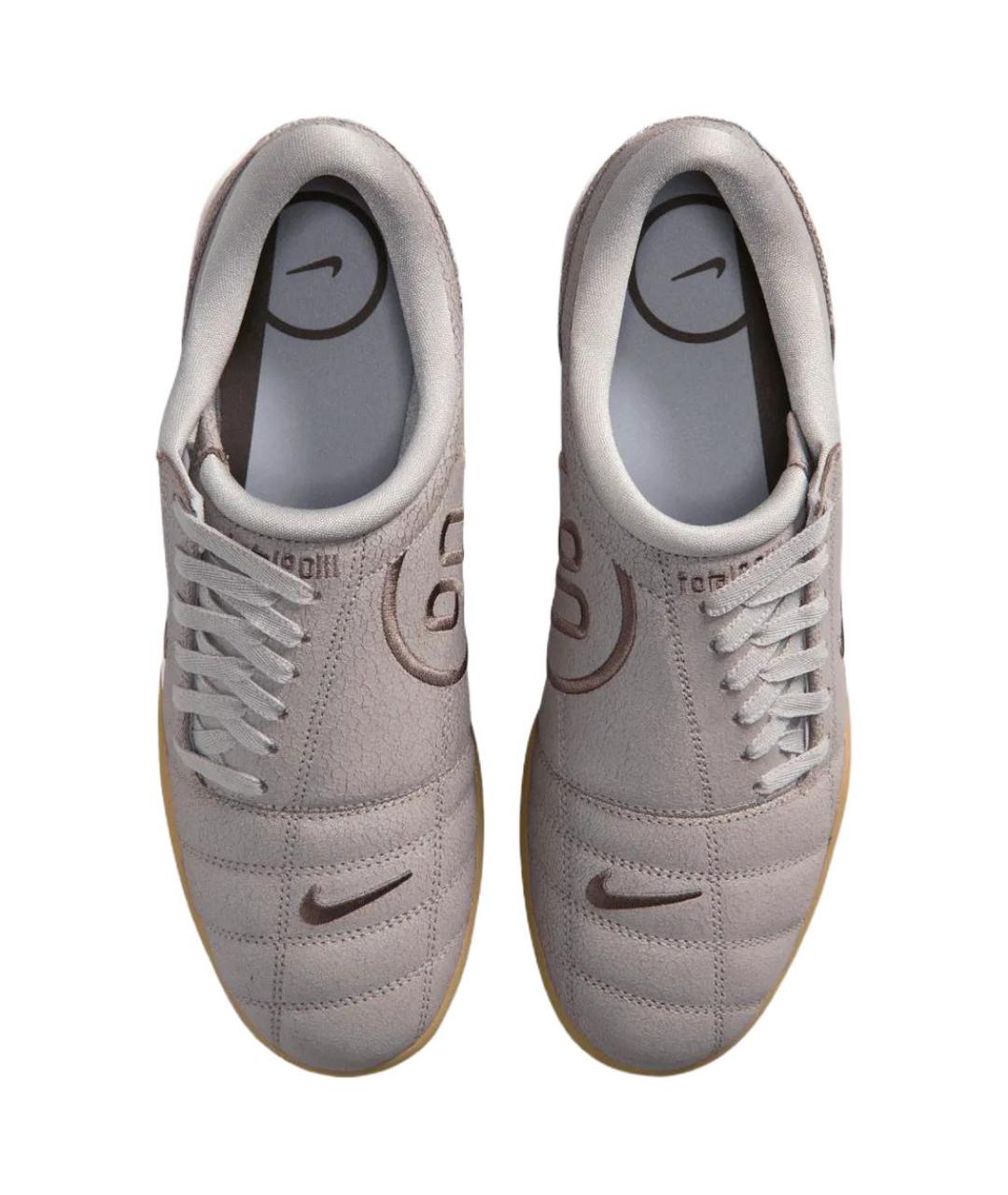 NIKE Серые кожаные кроссовки, фото 5