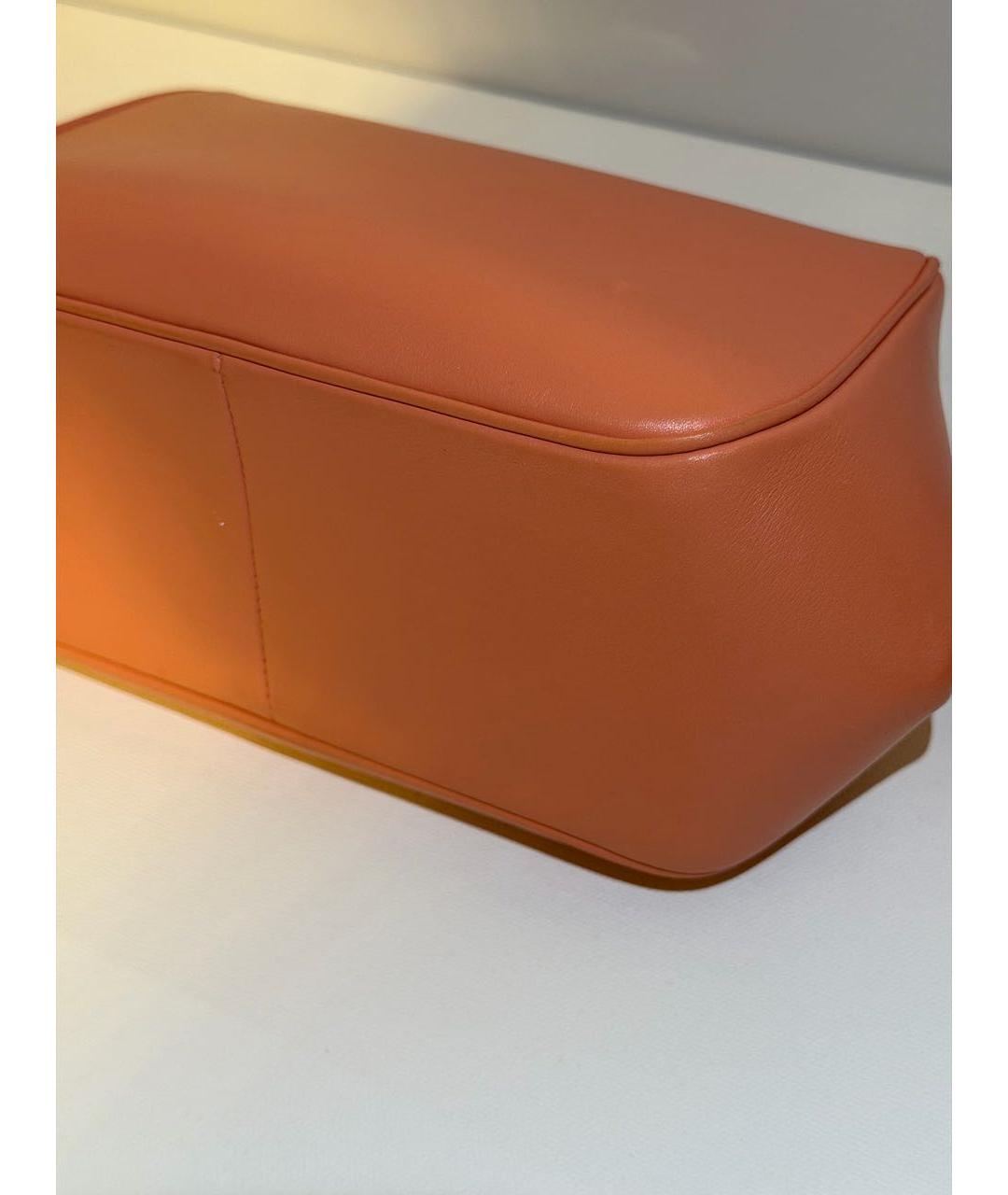 ULYANA SERGEENKO Коралловая кожаная сумка тоут, фото 3