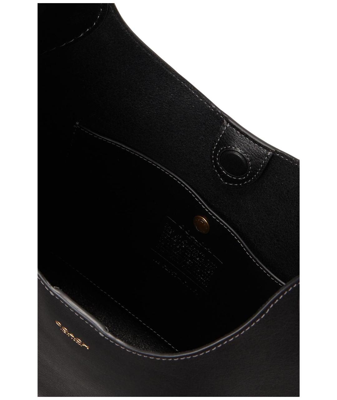 COACH Черная кожаная сумка через плечо, фото 3