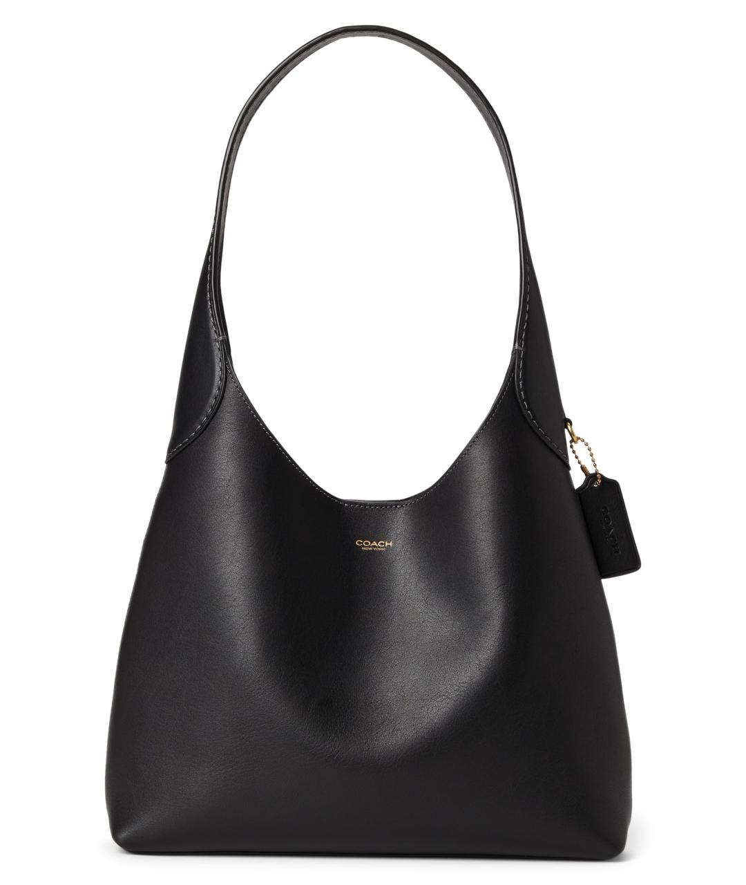 COACH Черная кожаная сумка через плечо, фото 6