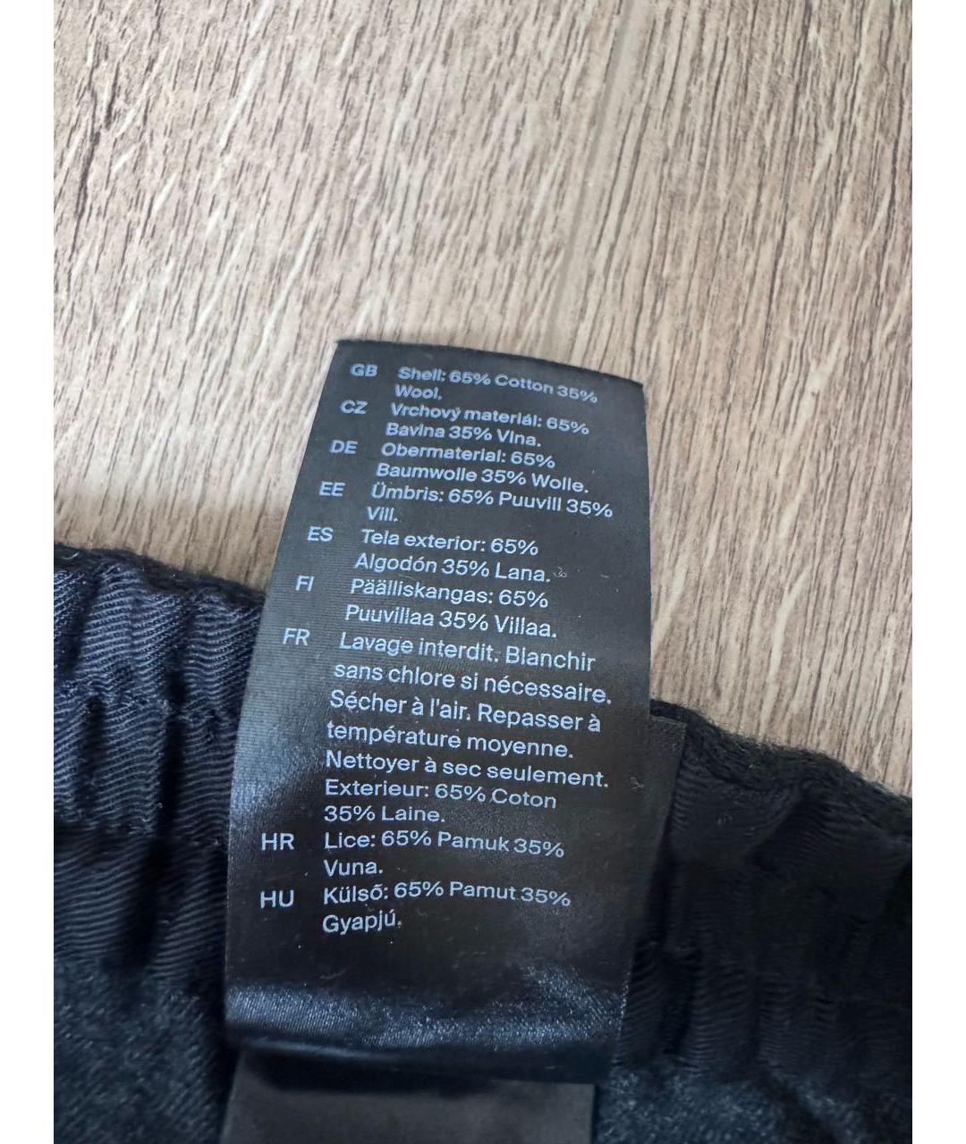 COS Черные шерстяные брюки чинос, фото 5