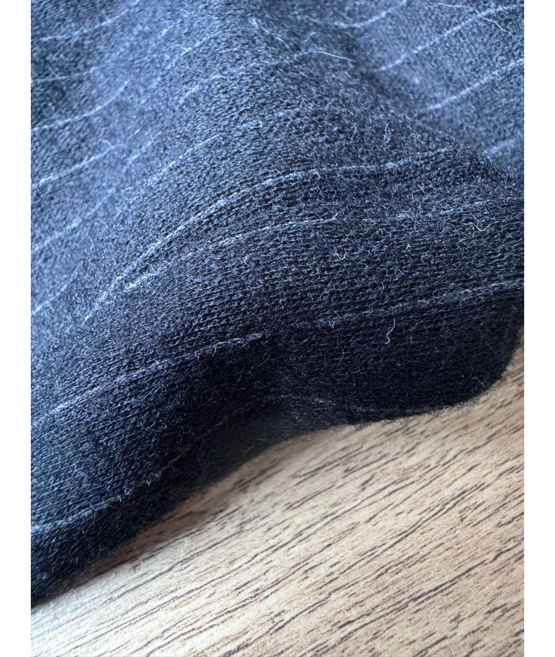 COS Черные шерстяные брюки чинос, фото 6