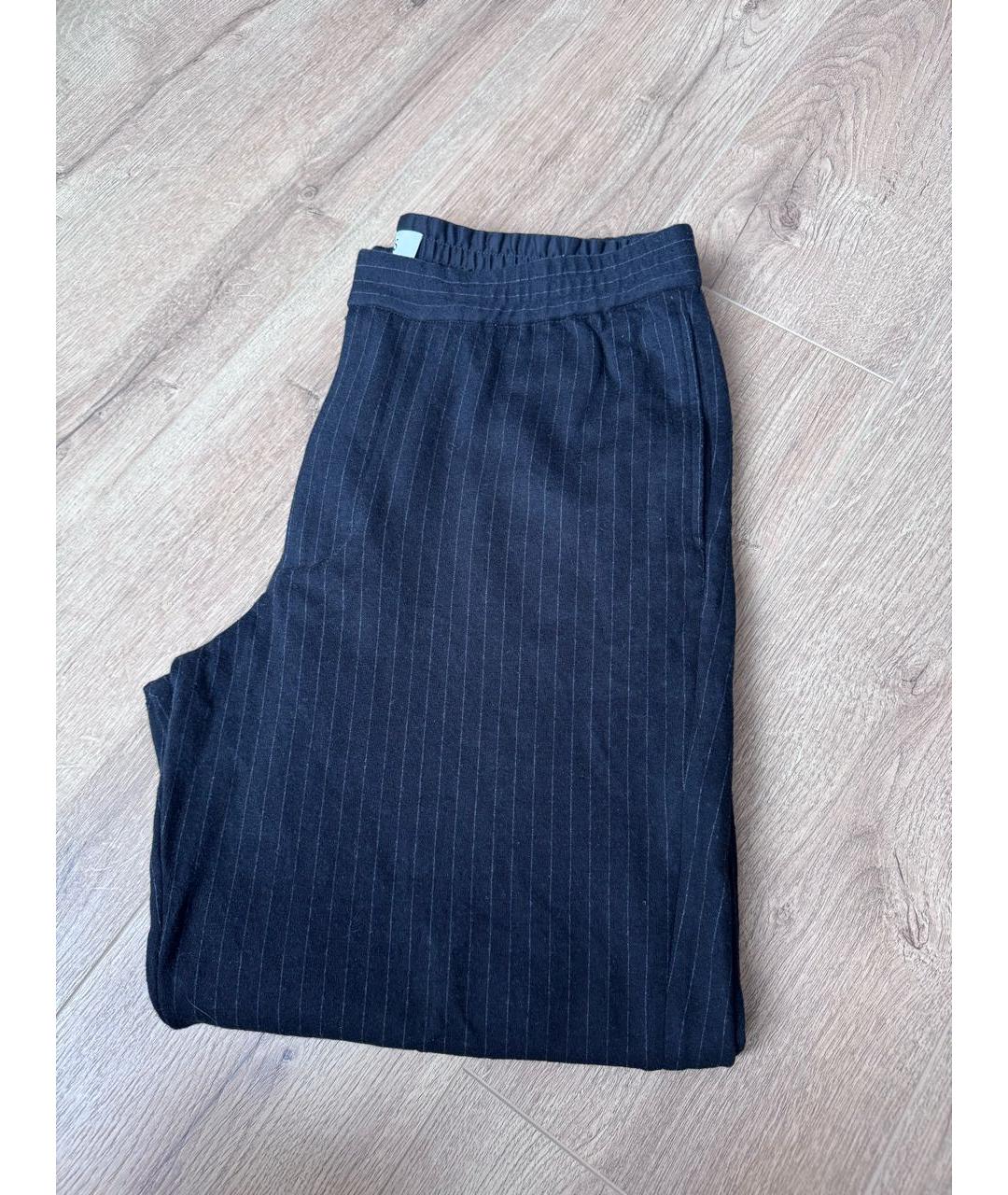 COS Черные шерстяные брюки чинос, фото 8