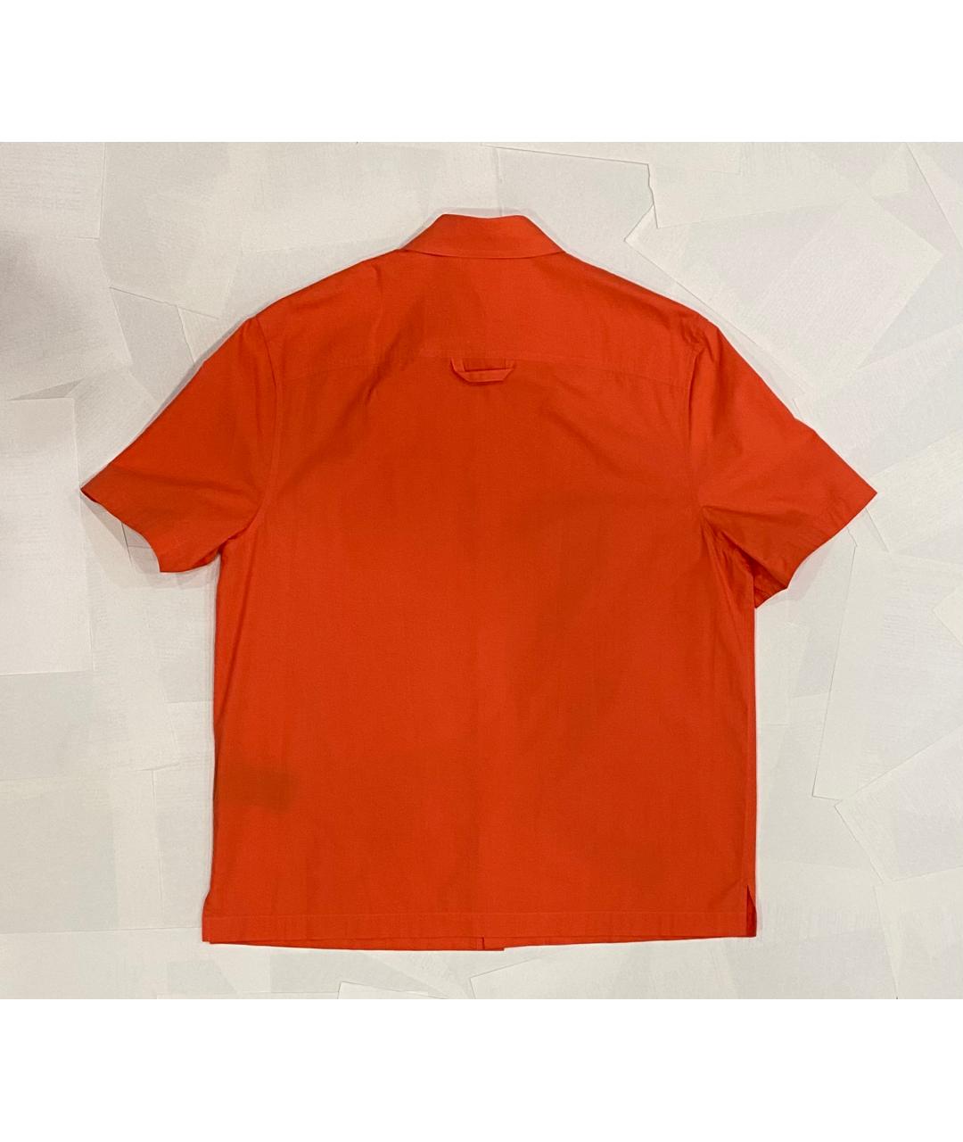 HERON PRESTON Оранжевая хлопковая кэжуал рубашка, фото 2